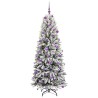 Sapin de Noël artificiel avec 300 LED avec support Blanc 180 cm 546932546932