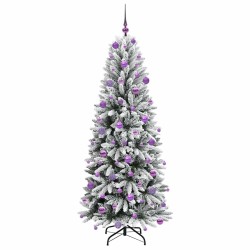 Sapin de Noël artificiel avec 300 LED avec support Blanc 180 cm 546932546932