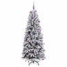 Sapin de Noël artificiel avec 300 LED avec support Blanc 180 cm 546932546932