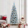 Sapin de Noël artificiel avec 300 LED avec support Blanc 180 cm 546933546933