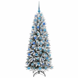 Sapin de Noël artificiel avec 300 LED avec support Blanc 180 cm 546933546933