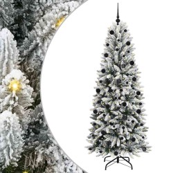 Sapin de Noël artificiel avec 300 LED avec support Blanc 210 cm 546935546935