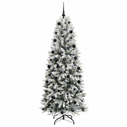 Sapin de Noël artificiel avec 300 LED avec support Blanc 210 cm 546935546935