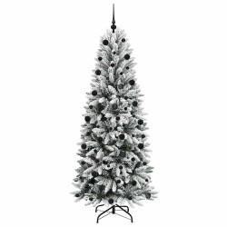 Sapin de Noël artificiel avec 300 LED avec support Blanc 210 cm 546935546935