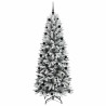 Sapin de Noël artificiel avec 300 LED avec support Blanc 210 cm 546935546935