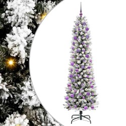 Sapin de Noël artificiel Blanc 240 cm PVC, métal et plastique 546939546939