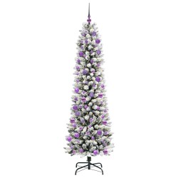 Sapin de Noël artificiel Blanc 240 cm PVC, métal et plastique 546939546939