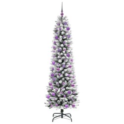 Sapin de Noël artificiel Blanc 240 cm PVC, métal et plastique 546939546939