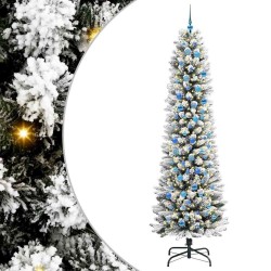 Sapin de Noël artificiel Blanc 240 cm PVC, métal et plastique 546940546940