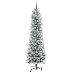 Sapin de Noël artificiel Blanc 240 cm PVC, métal et plastique 546940546940