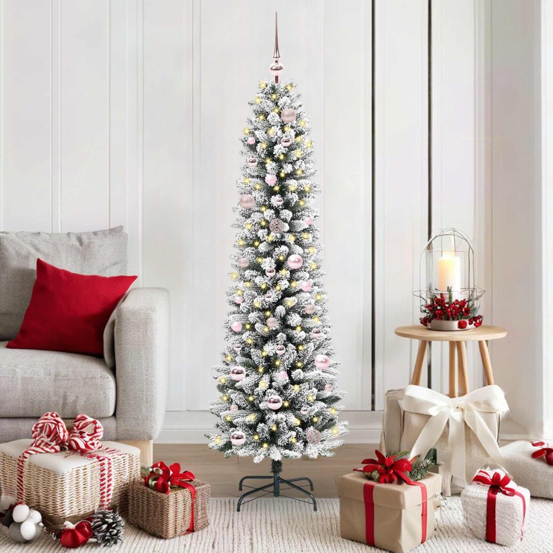Sapin de Noël artificiel Blanc 150 cm PVC, métal et plastique 546946546946