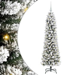Sapin de Noël artificiel Blanc 150 cm PVC, métal et plastique 546947546947