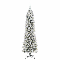 Sapin de Noël artificiel Blanc 150 cm PVC, métal et plastique 546947546947