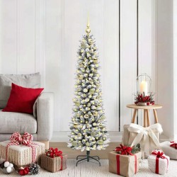 Sapin de Noël artificiel Blanc 150 cm PVC, métal et plastique 546948546948