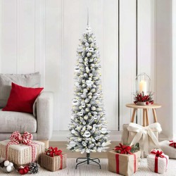 Sapin de Noël artificiel Blanc 150 cm PVC, métal et plastique 546949546949