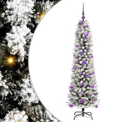 Sapin de Noël artificiel Blanc 150 cm PVC, métal et plastique 546950546950