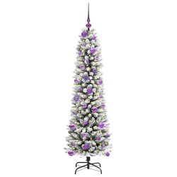 Sapin de Noël artificiel Blanc 150 cm PVC, métal et plastique 546950546950