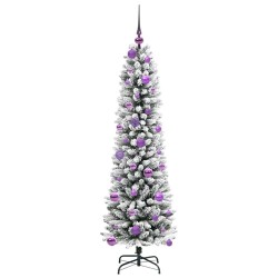 Sapin de Noël artificiel Blanc 150 cm PVC, métal et plastique 546950546950
