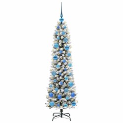 Sapin de Noël artificiel Blanc 150 cm PVC, métal et plastique 546951546951