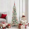 Sapin de Noël artificiel Blanc 150 cm PVC, métal et plastique 546952546952