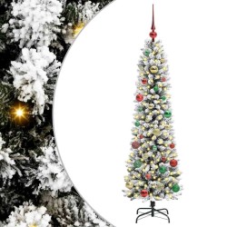 Sapin de Noël artificiel Blanc 150 cm PVC, métal et plastique 546952546952