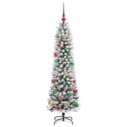 Sapin de Noël artificiel Blanc 150 cm PVC, métal et plastique 546952546952