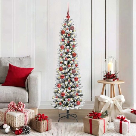 Sapin de Noël artificiel Blanc 150 cm PVC, métal et plastique 546953546953