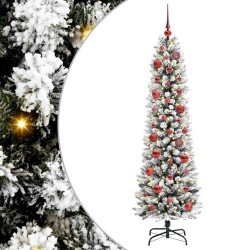 Sapin de Noël artificiel Blanc 150 cm PVC, métal et plastique 546953546953