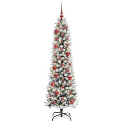 Sapin de Noël artificiel Blanc 150 cm PVC, métal et plastique 546953546953