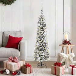 Sapin de Noël artificiel Blanc 150 cm PVC, métal et plastique 546954546954