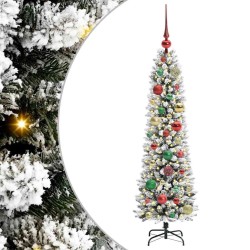 Sapin de Noël artificiel Blanc 120 cm PVC, métal et plastique 546955546955