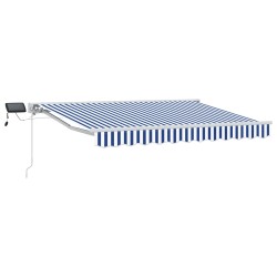 Cadre de store manuel avec LEDs Bleu et Blanc 2,5 x 2 m 546960546960