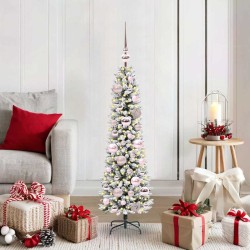 Sapin de Noël artificiel Blanc 120 cm PVC, métal et plastique 546972546972