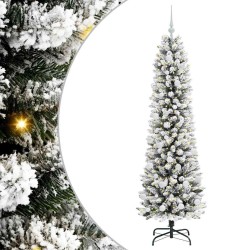 Sapin de Noël artificiel Blanc 180 cm PVC, métal et plastique 546973546973