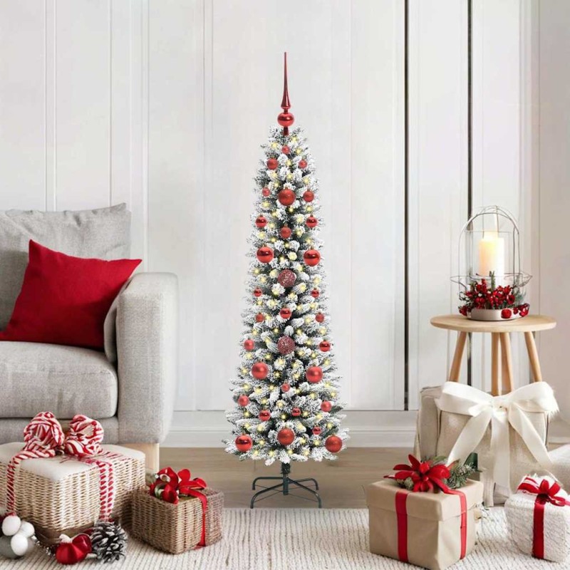 Sapin de Noël artificiel Blanc 120 cm PVC, métal et plastique 546974546974