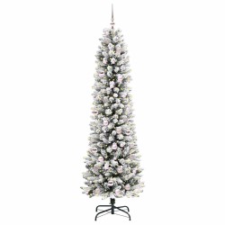 Sapin de Noël artificiel Blanc 210 cm PVC, métal et plastique 546975546975