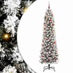 Sapin de Noël artificiel Blanc 210 cm PVC, métal et plastique 546976546976