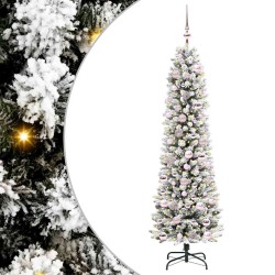 Sapin de Noël artificiel Blanc 180 cm PVC, métal et plastique 546977546977