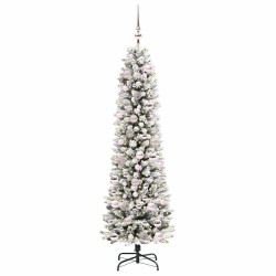 Sapin de Noël artificiel Blanc 180 cm PVC, métal et plastique 546977546977