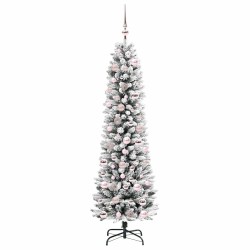 Sapin de Noël artificiel Blanc 180 cm PVC, métal et plastique 546977546977