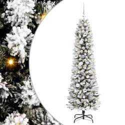 Sapin de Noël artificiel Blanc 180 cm PVC, métal et plastique 546978546978