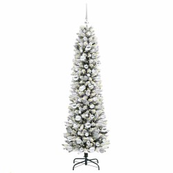 Sapin de Noël artificiel Blanc 180 cm PVC, métal et plastique 546978546978