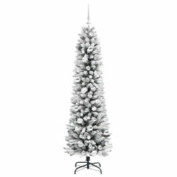 Sapin de Noël artificiel Blanc 180 cm PVC, métal et plastique 546978546978
