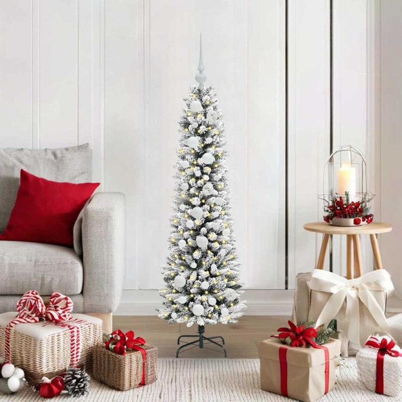 Sapin de Noël artificiel Blanc 120 cm PVC, métal et plastique 546979546979