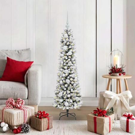 Sapin de Noël artificiel Blanc 120 cm PVC, métal et plastique 546979546979
