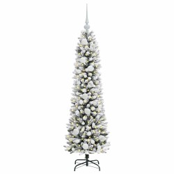 Sapin de Noël artificiel Blanc 120 cm PVC, métal et plastique 546979546979