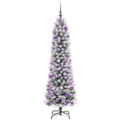 Sapin de Noël artificiel Blanc 180 cm PVC, métal et plastique 546980546980