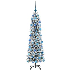 Sapin de Noël artificiel Blanc 180 cm PVC, métal et plastique 546981546981