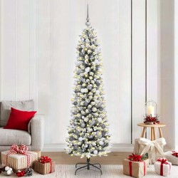 Sapin de Noël artificiel Blanc 210 cm PVC, métal et plastique 546982546982