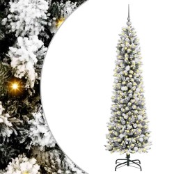 Sapin de Noël artificiel Blanc 210 cm PVC, métal et plastique 546982546982